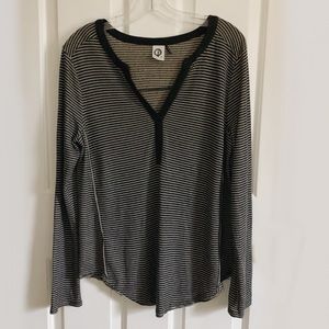 Anthropologie Akemi + Kin Alunda Lurex Stripe Top